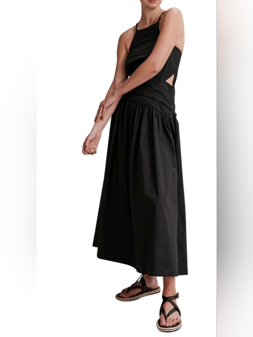 NWT Country Road Black Cotton Cutout Maxi Dress - Picture 2 of 12